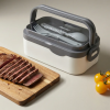 Lunch box Fissman 1000 ml z szczelną pokrywką i sztućcami